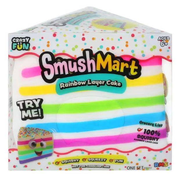 5" Viral Rainbow Layer Cake Squishy Tools - Smush Mart Giant Dessert Squishy - Soft Sensory Stress Relief Tools for Teens & Adults - Fun Novelty Gift for Holiday Festivals - Walmart.com