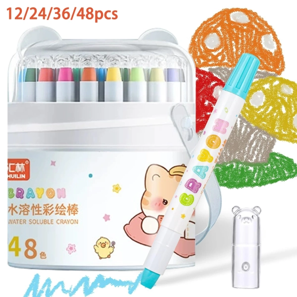 12 - 48 Color Silky Twistable Crayons,Washable Art Supplies,Multicultural Pastel Gel Crayons,Easy Grip Coloring Gift for artist - AliExpress 21