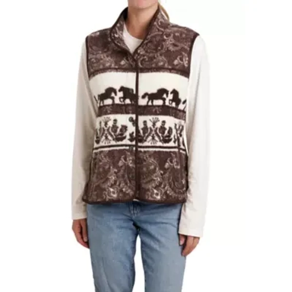 Vintage Threads Printed Scenic Vest