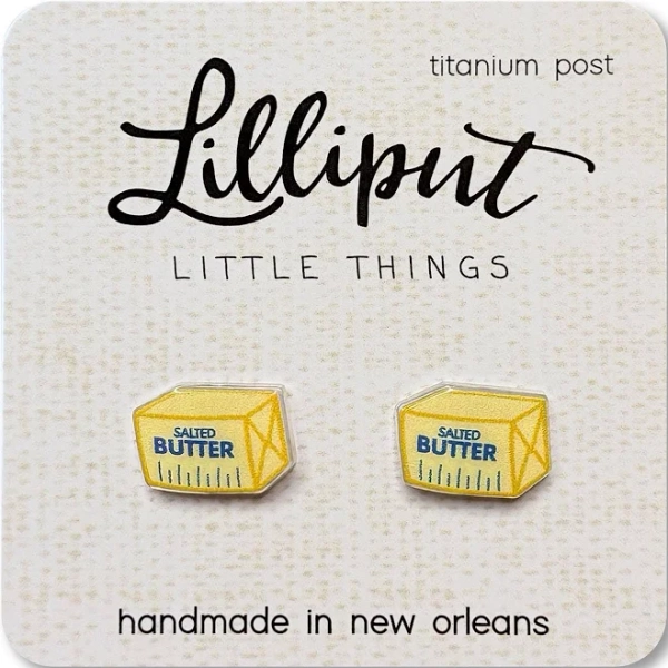 Quirky Butter Titanium Stud Earrings