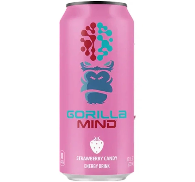 Gorilla Mind Energy Drink Strawberry Candy