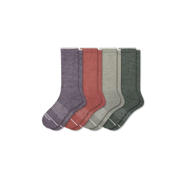 Women's Merino Wool Blend Calf Sock 4-Pack 