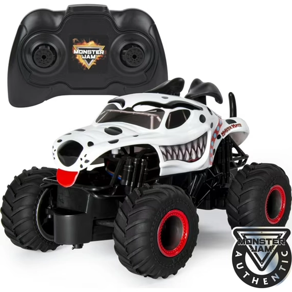 Monster Jam, Official Monster Mutt Dalmatian Remote Control Monster Truck, 1:24 Scale, 2.4 GHz, for Ages 4 and Up