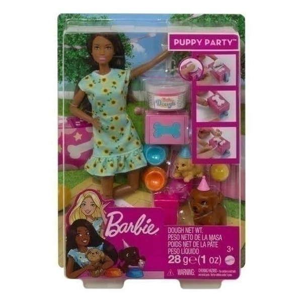 Barbie Puppy Party Doll Playset