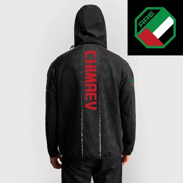 Men's UFC Zenith by Venum Black Khamzat Chimaev Authentic Fight Night Full-Zip Walkout Hoodie