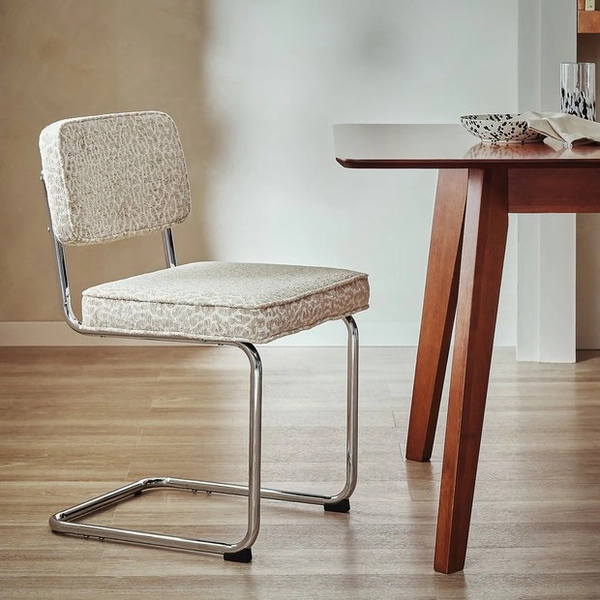 Habitat Enzu Metal Dining Chair - Leopard | Dining chairs and benches | Habitat