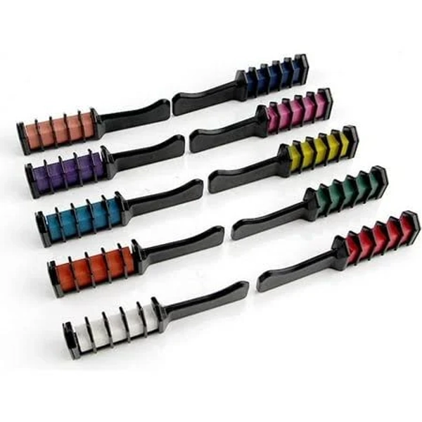 Colour Hair Chalk Comb Temporary Hair Color Dye Washable Hair Chalk for Birthday Party DIY for Girls Birthday Cosplay Halloween Party Gift (Comb),