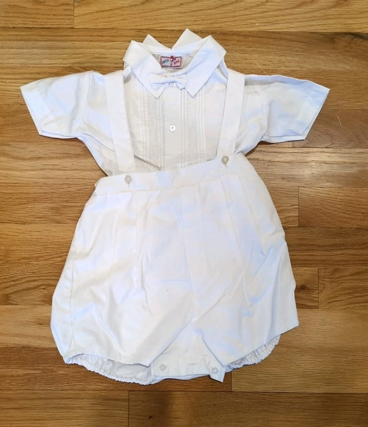 Vintage 80s Petit Ami Baby Boys Romper Size 0-3 
