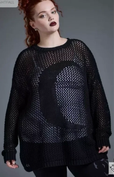 Nightfall Open Knit Tunic Sweater
