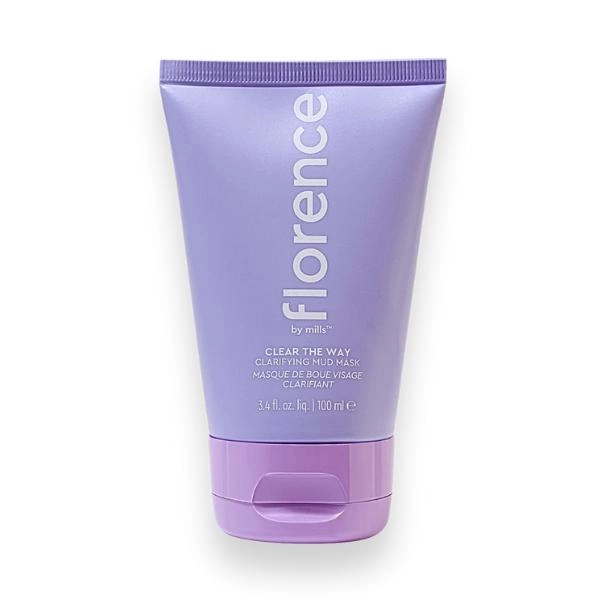 Florence by Mills Clear the Way Clarifying Mud Mask 3.4 fl oz 100mL Charcoal & Salicylic Acid for Pore Unclogging Gentle Exfoliation Vegan Cruelty Free