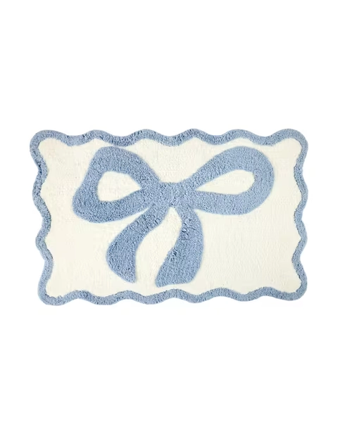 Bow Bath Mat - Blue - Bow - Miscellaneous