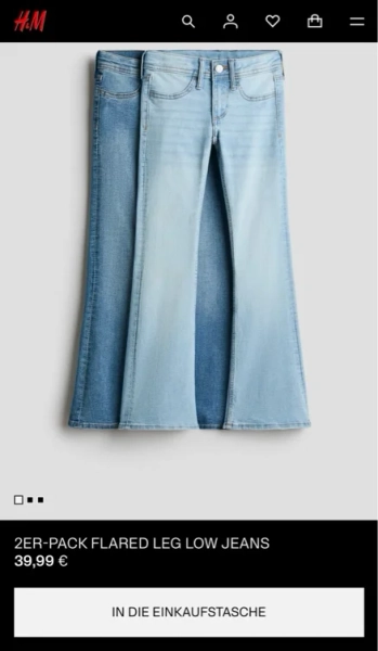 2ER-PACK FLARED LEG LOW JEANS