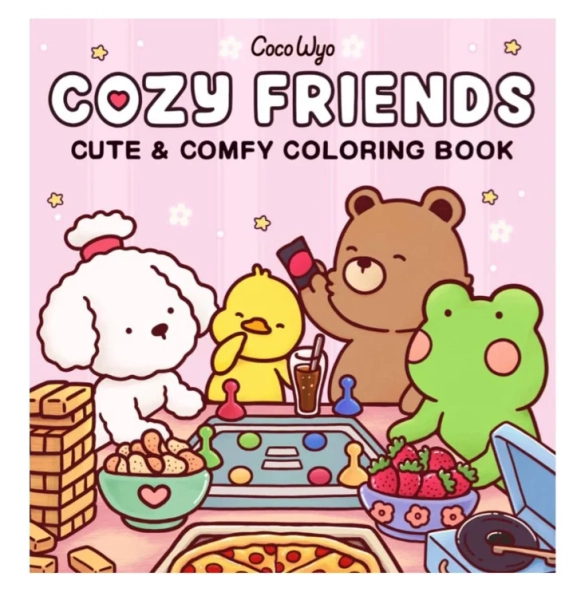 Cozy Friends: Coloring Book for Adults and Teens Featuring Super Cute Animal Characters with Easy and Simple Designs for Relaxation : Wyo, Coco: Amazon.com.au: Books