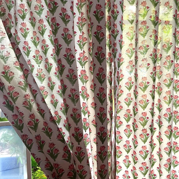 Cotton Tulip Curtains for Nursery 