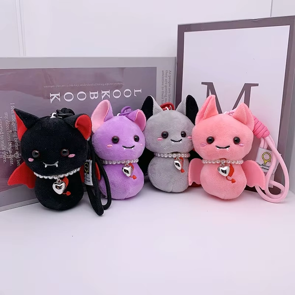 14cm Vampire Bat Keychain Plush Toys Cute Bat Cameo Plush Pendant Witch Crystal Keychain Doll Car Bag Hanging for Halloween Gift - AliExpress 26