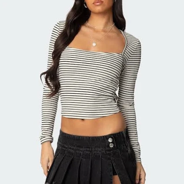 Edikted Women's Alex Striped Top