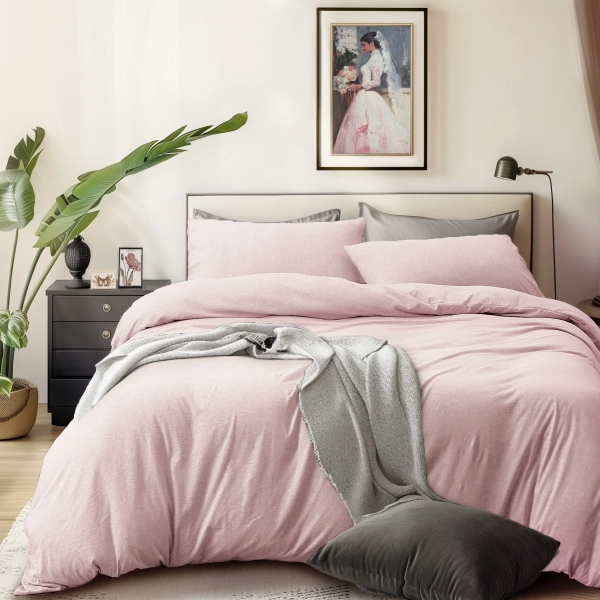 PURE ERA HOME BEDDING Jersey Cotton Duvet Cover Set & Reviews | Wayfair
