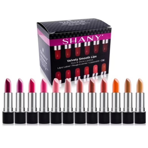 SHANY Slick & Shine Premium Lipstick Set  - 12 pieces