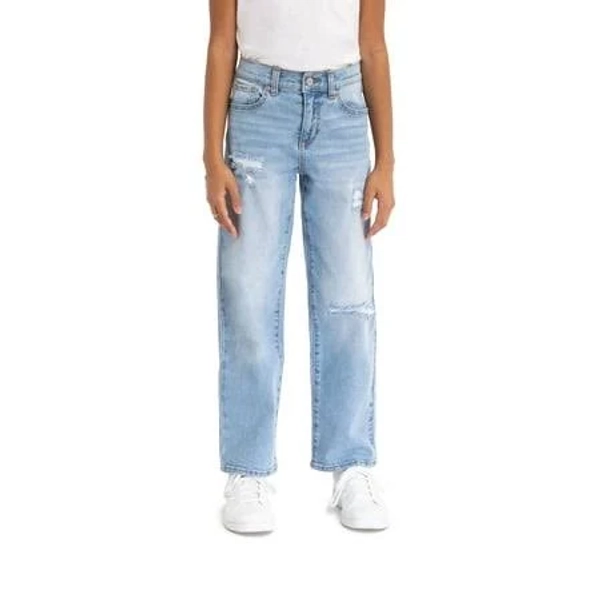 Jordache Girls High Rise Baggy Straight Jeans