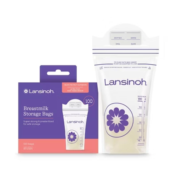 Lansinoh Breast Milk Storage Bags - Fast Freeze & Thaw - 100ct