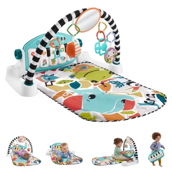 Fisher-Price Glow & Grow Kick and Play Gym - Blue