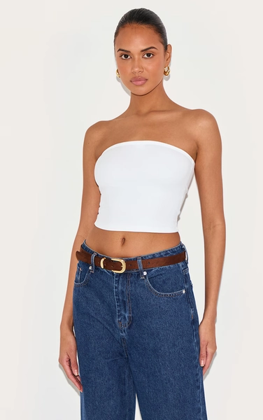 ⭐️White Contour Sculpt Bandeau Top