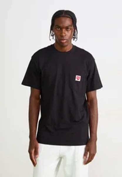 POCKET HEART - T-shirt basique - black/red