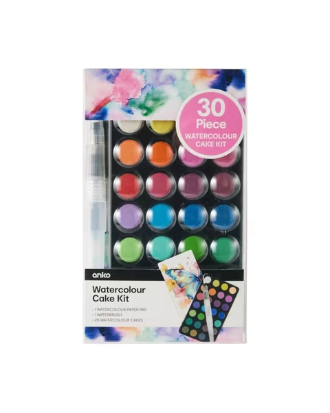 30 Piece Watercolour Cake Kit - Miscell. - One Size