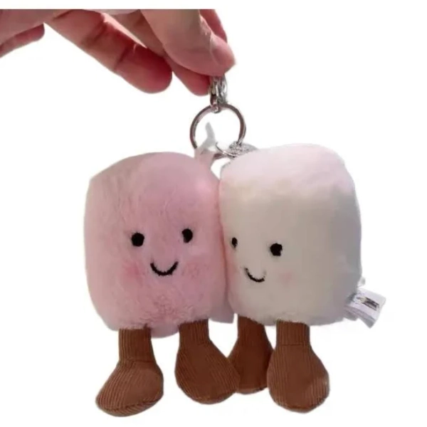JellyCat Plush Cotton Candy Two Tone Cute Soft Two Tone Keychain Bag Pendant Plush Accessories Doll