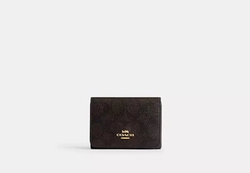 Card Holder Wallet In Blocked Signature Canvas