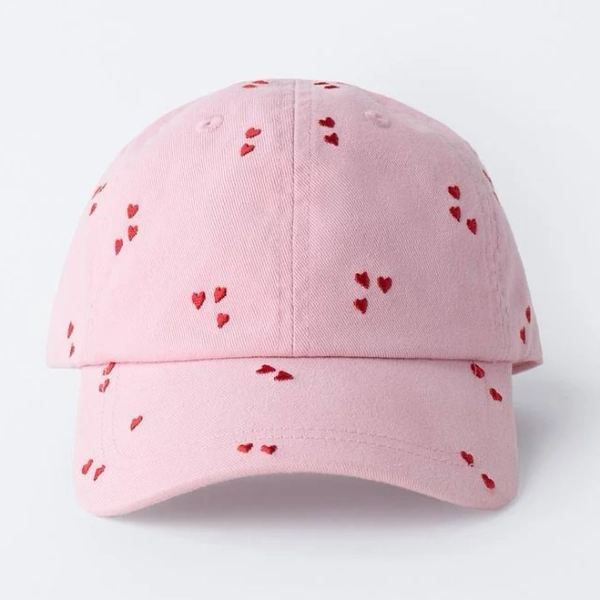 Zara Kids Flocked Hearts Cap