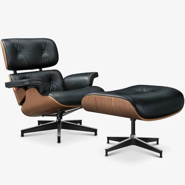 Eames-Inspired Lounge Chair | Iconic Mid-Century Design | Walnut/Black | The Essential