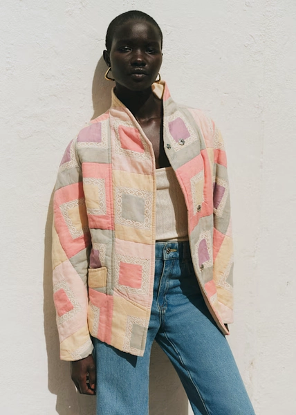 Chaqueta Kalvin - Mix Encaje Pastel