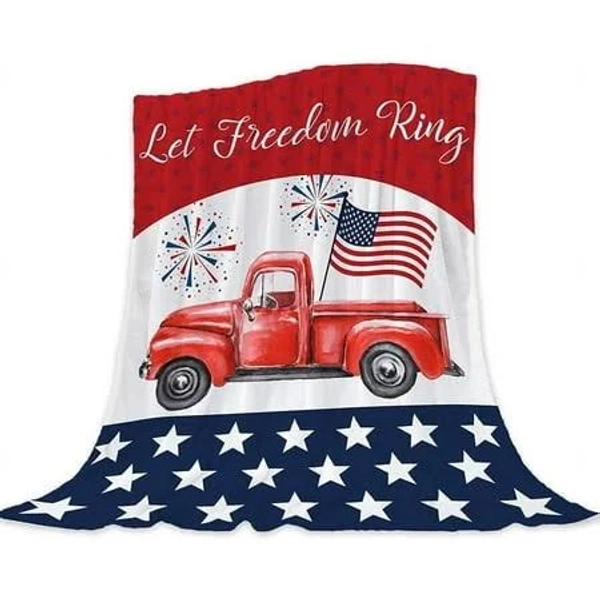 Patriotic Throw Blanket Baby Small 4th of July Memorial Day Fourth of July American Flag Blanket for Swaddle Toddler Pet Veteran Day Stars and Stripes