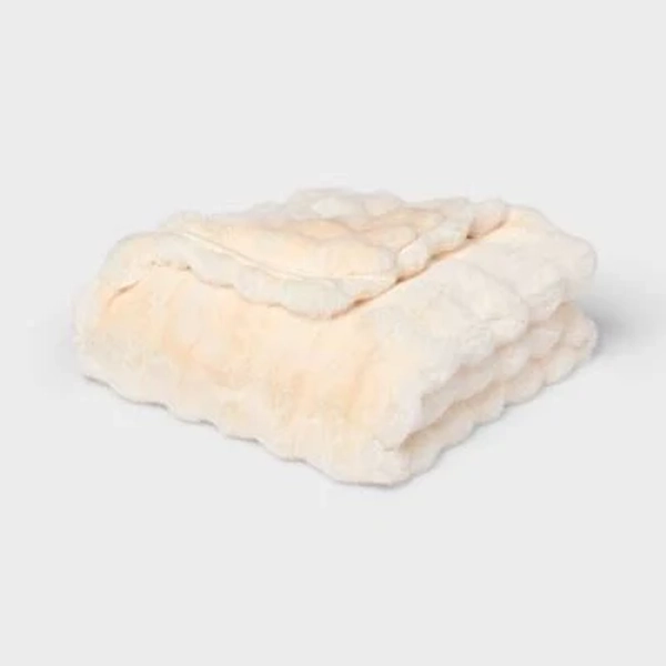 Threshold Bubble Fur Throw