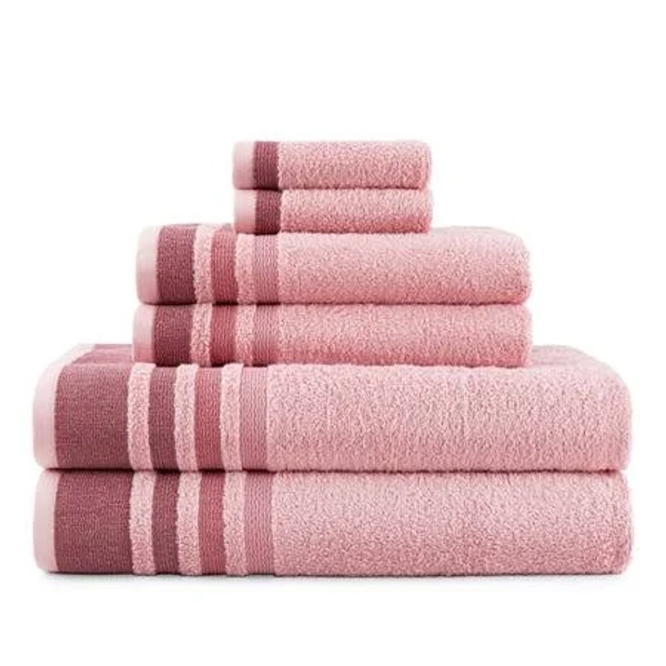 Home Expressions Solid & Stripe Antimicrobial Bath Towel