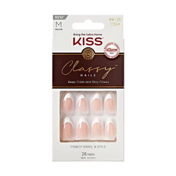 KISS Products Classy Press-On Fake Nails - Medium Almond - Dashing - 28ct