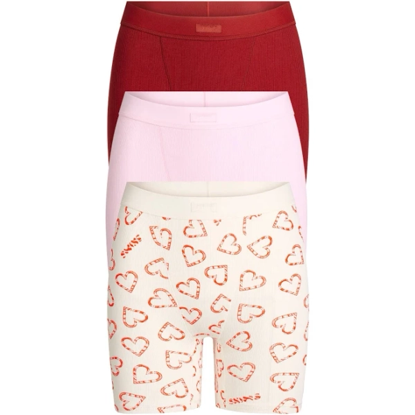 Skims Women's Cotton Rib Boxer Shorts (3-Pack)
