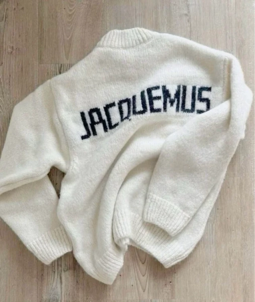 Jacquard Logo Sweatshirt in Wool Blend