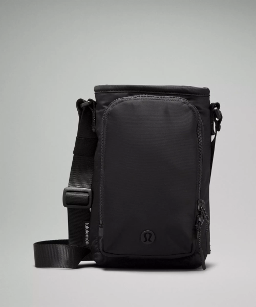 Water Bottle Crossbody with Front Pocket 2L - Black - ONE SIZE