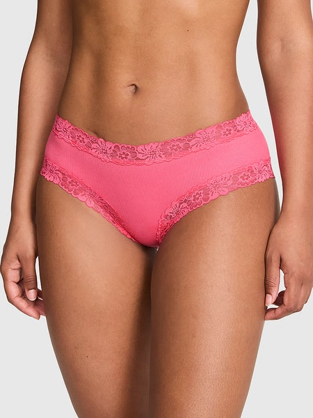 PINK Wink™ Lace-Trim Cheeky Panty