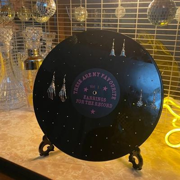 "Record LP 12\" Earring Holder Stand Volume 1"