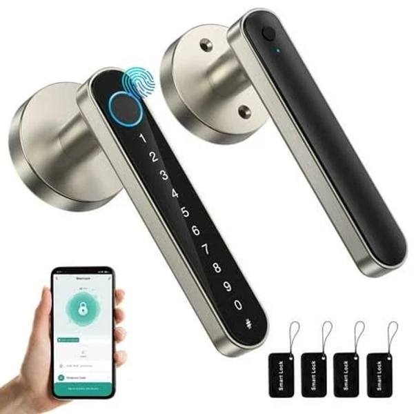 Tmezon Fingerprint App Control Smart Door Lock, Size: One size, T8