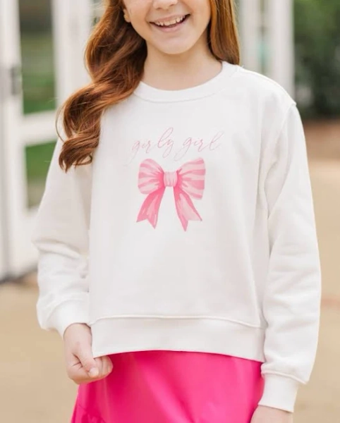 Girls' Bow Graphic Sweatshirt