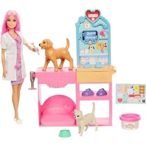 Barbie Fast Cast Pet Vet Clinic Playset