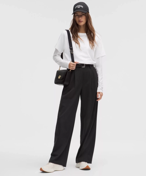 Daydrift High-Rise Wide-Leg Trouser *Short - Black/Light Ivory - XXXS