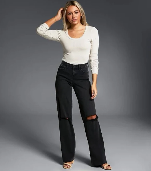 Buckle Women's Fit No. 53 Wide Leg Stretch Jean