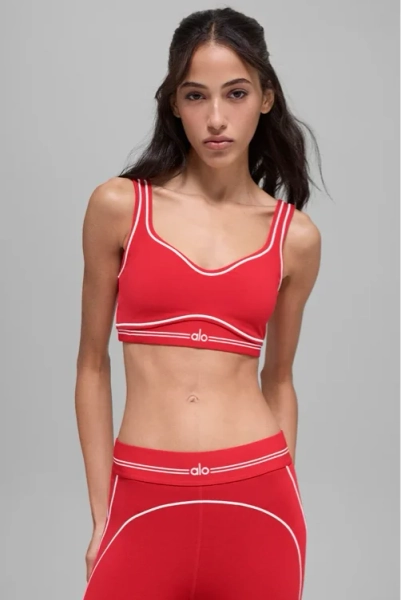 Airbrush Heart Throb Bra  Red 
