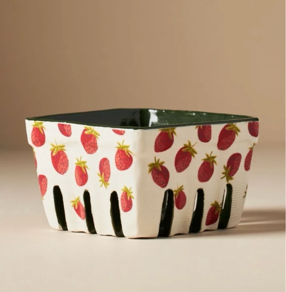 Fruta Stoneware Berry Basket