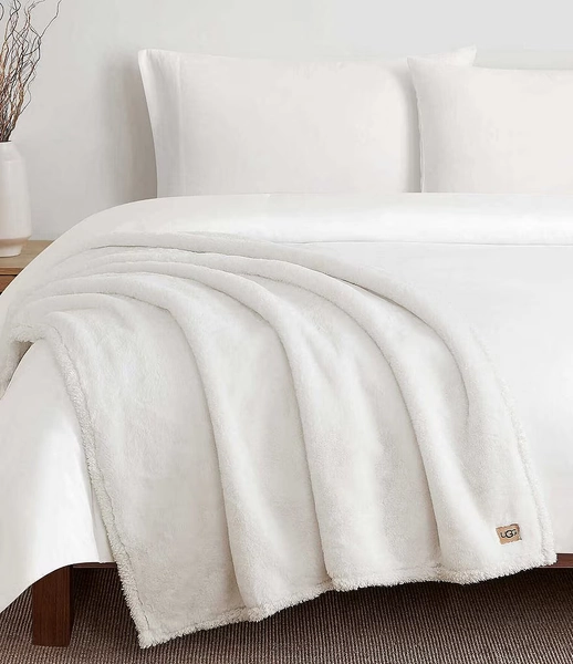 UGG Cynthia Faux Fur Plush Throw Blanket